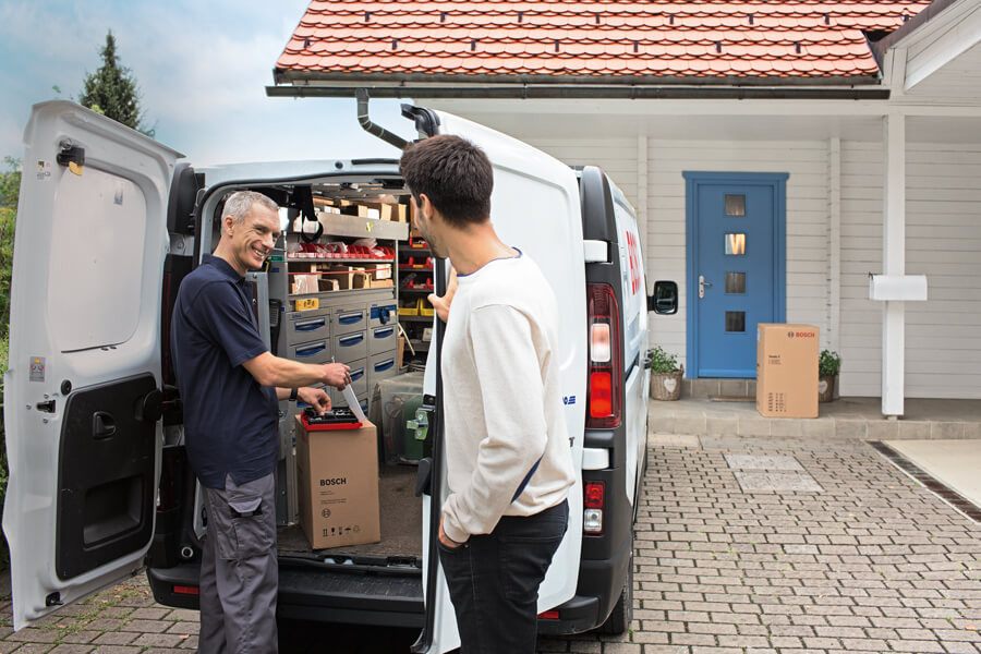 Service Express van arriving to appointment
